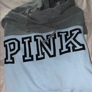 2016 VS PINK hoodie (light blue and Grey)